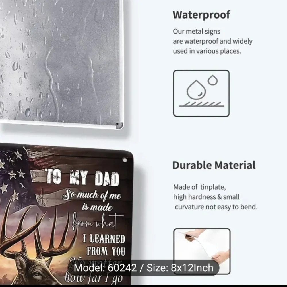DAD gift metal sign